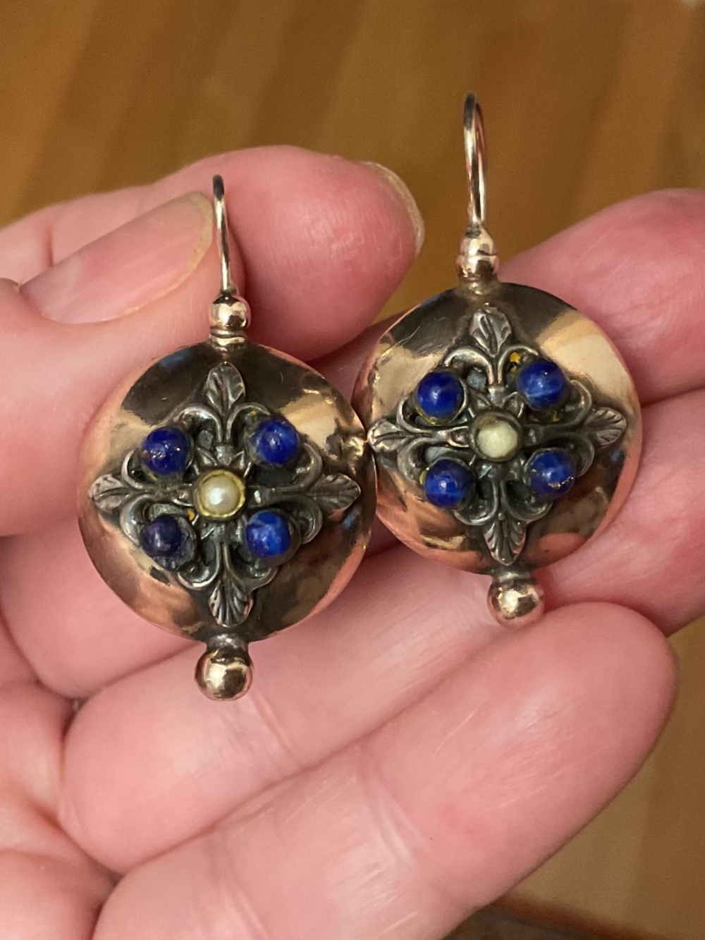 NWOT Gold Plated Sterling Silver 925 Made In Italy Vintage Design Earrings - Picture 2 of 12